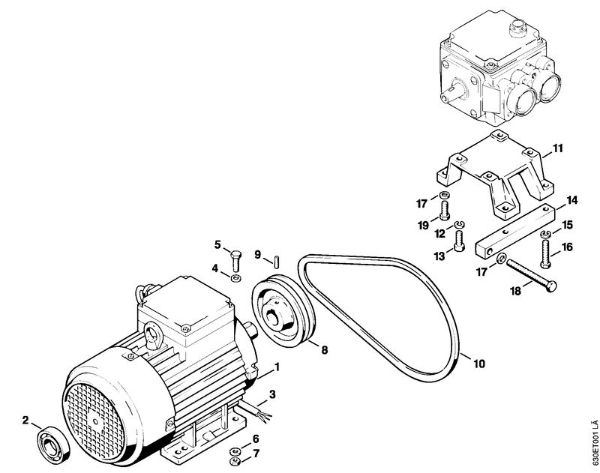 Elektro-Hochdruckreiniger (RE) RE 640 W Elektromotor   X 22 947 954 (36.95) der Marke Stihl