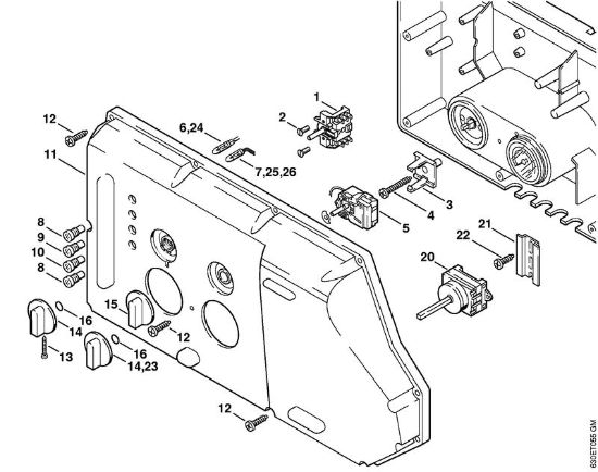 Elektro-Hochdruckreiniger (RE) RE 640 W Instrumententafel der Marke Stihl