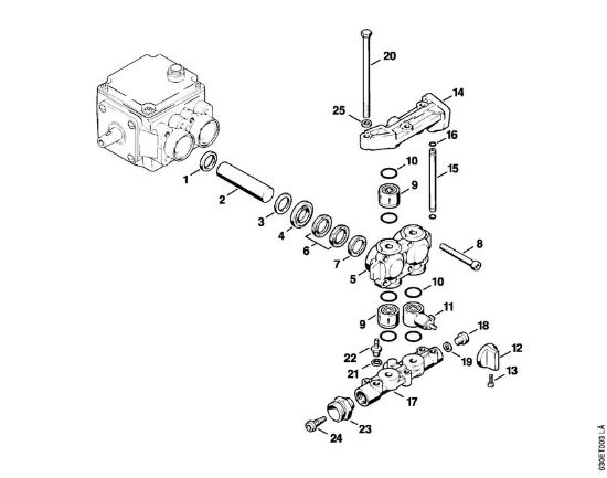 Elektro-Hochdruckreiniger (RE) RE 640 W Pumpe   X 22 947 954 (36.95) der Marke Stihl