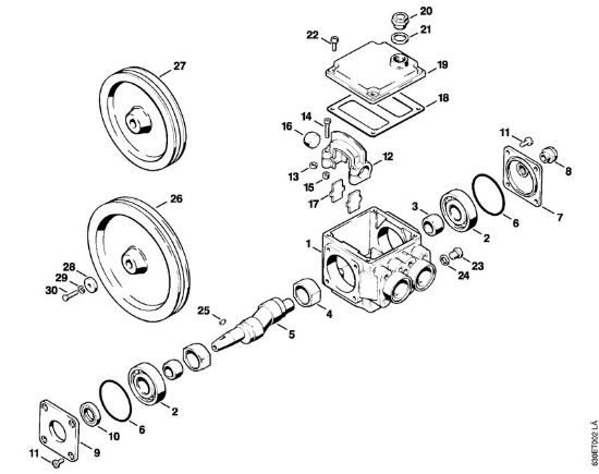 Elektro-Hochdruckreiniger (RE) RE 640 W Pumpengehäuse   X 22 947 954 (36.95) der Marke Stihl