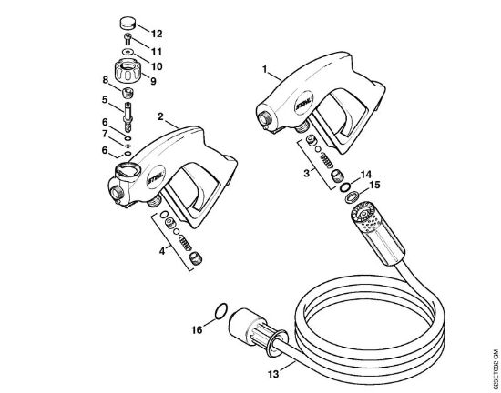 Elektro-Hochdruckreiniger (RE) RE 660 W Pistole, Hochdruckschlauch der Marke Stihl
