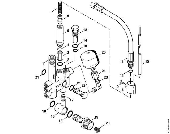 Elektro-Hochdruckreiniger (RE) RE 660 W Regelsicherheitsblock, Sicherheitsventil der Marke Stihl