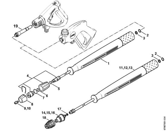 Elektro-Hochdruckreiniger (RE) RE 661 Strahlrohr, Rotordüse (40.2009) der Marke Stihl