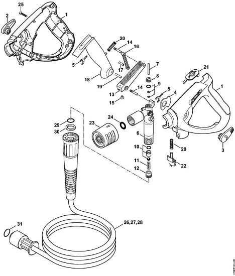 Elektro-Hochdruckreiniger (RE) RE 661 PLUS Pistole, Hochdruckschlauch der Marke Stihl