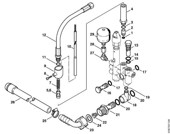 Elektro-Hochdruckreiniger (RE) RE 661 PLUS Regelsicherheitsblock, Sicherheitsventil der Marke Stihl