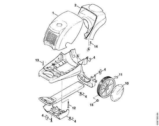 Elektro-Hochdruckreiniger (RE) RE 820 KM Abdeckhaube, Fahrwagen der Marke Stihl