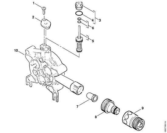 Elektro-Hochdruckreiniger (RE) RE 820 KM Pumpengehäuse der Marke Stihl