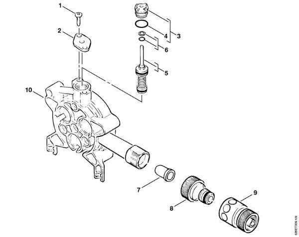 Elektro-Hochdruckreiniger (RE) RE 820 KM Pumpengehäuse der Marke Stihl