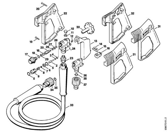 Elektro-Hochdruckreiniger (RE) RE 830 W Pistole der Marke Stihl