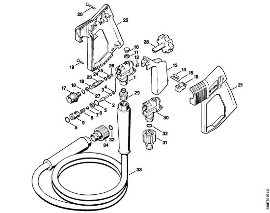 Elektro-Hochdruckreiniger (RE) RE 840 W Pistole der Marke Stihl