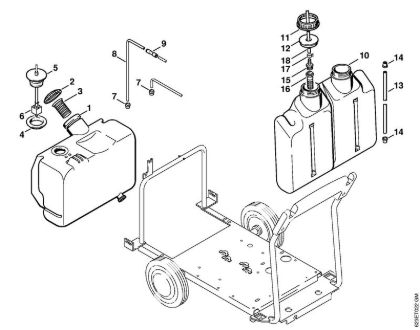 Elektro-Hochdruckreiniger (RE) RE 880 W Brennstofftank, Reinigungsmittelbehälter der Marke Stihl