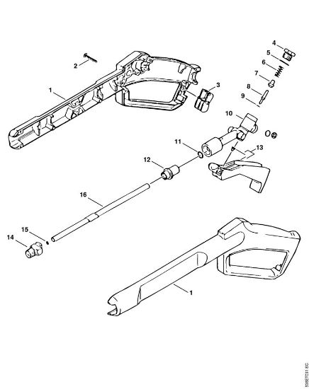 Elektro-Hochdruckreiniger (RE) RE 900 KM Pistole der Marke Stihl
