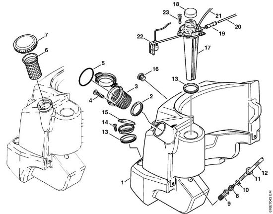 Elektro-Hochdruckreiniger (RE) RE 961 PLUS Brennstofftank der Marke Stihl