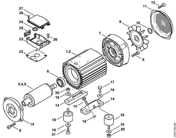 Elektro-Hochdruckreiniger (RE) RE 961 PLUS Elektromotor der Marke Stihl