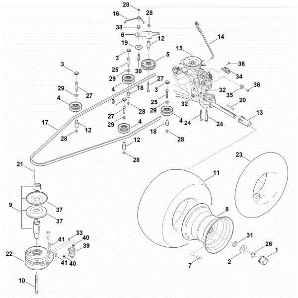 Bild von H - Getriebe, Hinterrad, Messerkupplung RT 4097.1 SX