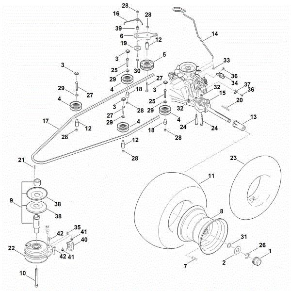 Bild von I - Getriebe, Hinterrad, Messerkupplung RT 6127.0 ZL