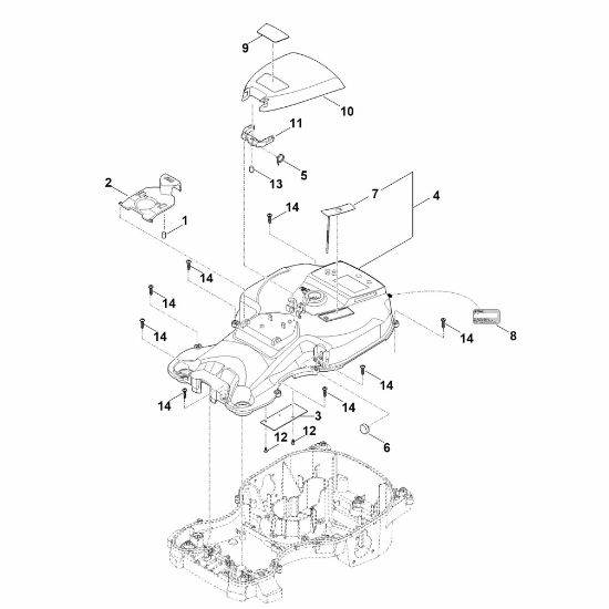 Bild von B - Gehäuseoberteil RMI 422.2 PC