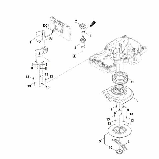Bild von D - Mähwerk, Höhenverstellung RMI 422.2 PC