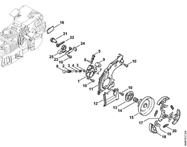 Spezialgeräte (PC, SP, MC) MC 200 Ölpumpe, Kupplung der Marke Stihl