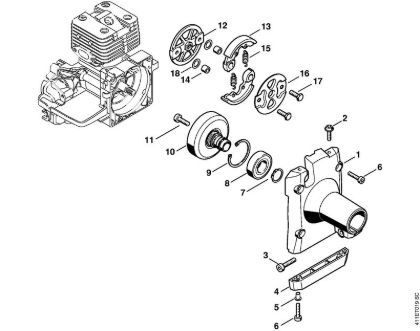 Spezialgeräte (PC, SP, MC) SP 200 Kupplungsgehäuse der Marke Stihl