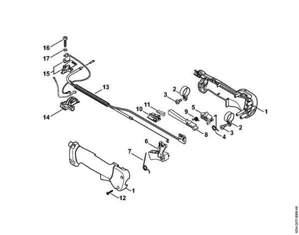 Spezialgeräte (PC, SP, MC) SP 400 Bedienungsgriff der Marke Stihl