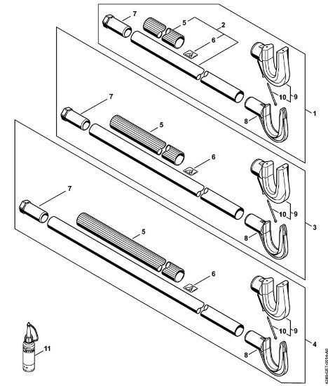 Spezialgeräte (PC, SP, MC) SP 401 Schaft der Marke Stihl