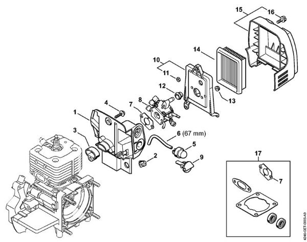 Spezialgeräte (PC, SP, MC) SP 401 Vergasergehäuse, Luftfilter der Marke Stihl