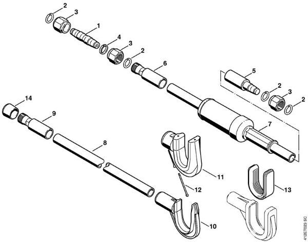 Spezialgeräte (PC, SP, MC) SP 450 Schaft der Marke Stihl