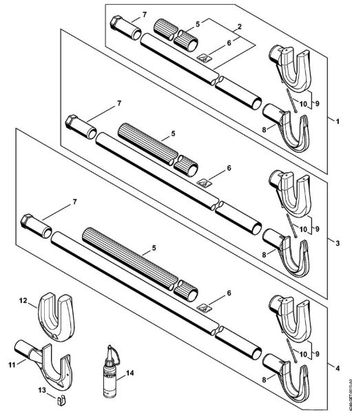 Spezialgeräte (PC, SP, MC) SP 451 Schaft der Marke Stihl