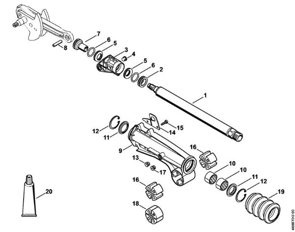 Spezialgeräte (PC, SP, MC) SP 451 StöÃŸelstange, Führungsrohr der Marke Stihl