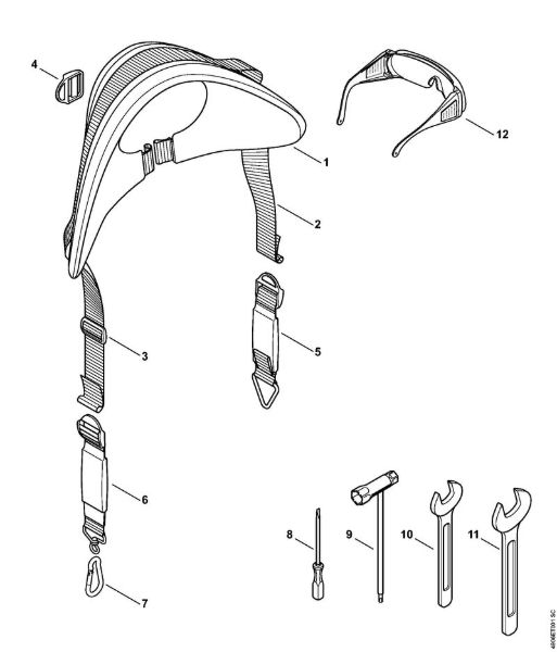 Spezialgeräte (PC, SP, MC) SP 451 Traggurt, Werkzeuge, Sonderzubehör der Marke Stihl