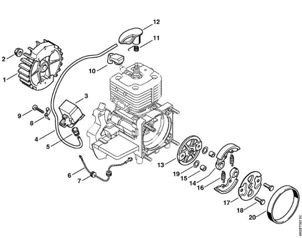 Spezialgeräte (PC, SP, MC) SP 451 Zündanlage, Kupplung der Marke Stihl
