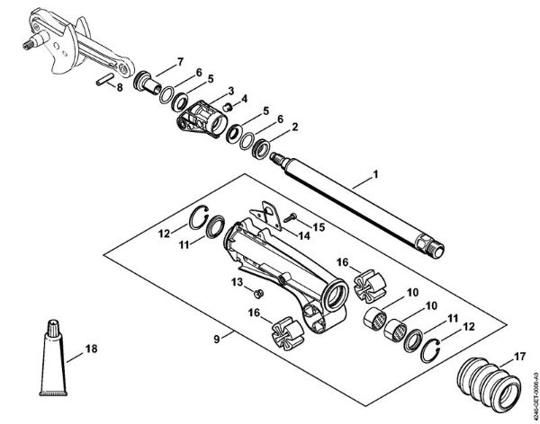 Spezialgeräte (PC, SP, MC) SP 471 StöÃŸelstange, Führungsrohr der Marke Stihl