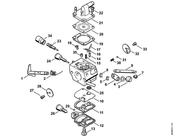 Spezialgeräte (PC, SP, MC) SP 481 Vergaser C1Q-S154 der Marke Stihl