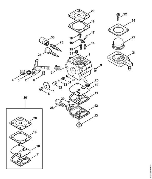 Spezialgeräte (PC, SP, MC) SP 81 Vergaser 4137/23 BR der Marke Stihl