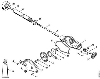 Spezialgeräte (PC, SP, MC) SP 85 Getriebe der Marke Stihl