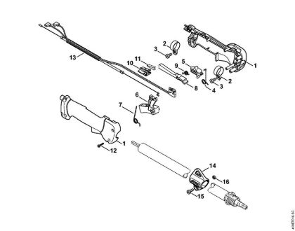 Spezialgeräte (PC, SP, MC) SP 85 Handgriff der Marke Stihl