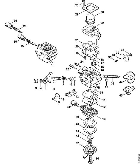 Spezialgeräte (PC, SP, MC) SP 90 Vergaser C1Q-S177, C1Q-S171, C1Q-S174, C1Q-S131 der Marke Stihl