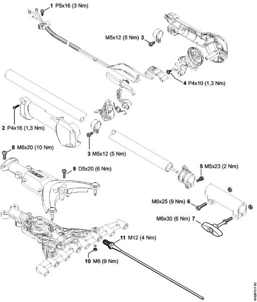 Spezialgeräte (PC, SP, MC) SP 92 C-E Anziehdrehmomente der Marke Stihl
