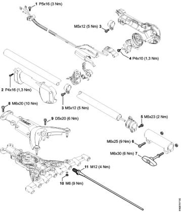 Spezialgeräte (PC, SP, MC) SP 92 TC-E Anziehdrehmomente der Marke Stihl