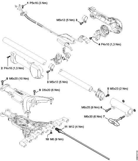 Spezialgeräte (PC, SP, MC) SP 92 TC-E Anziehdrehmomente der Marke Stihl