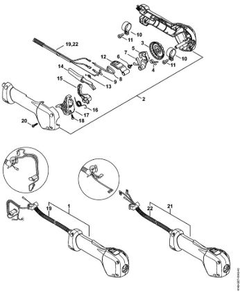 Spezialgeräte (PC, SP, MC) SP 92 TC-E Bedienungsgriff der Marke Stihl