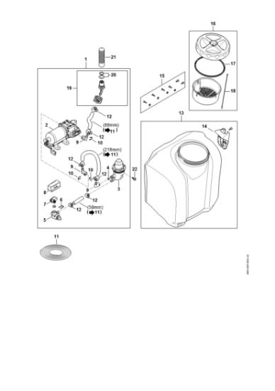 Bild von Elektromotor, Pumpe, Behälter SGA 85