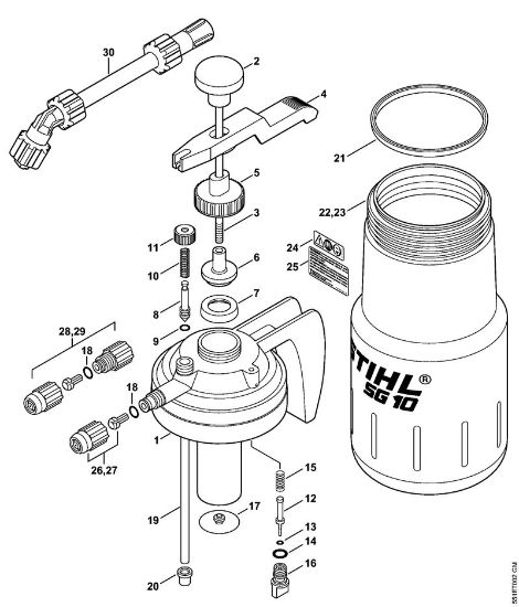 Spritzgeräte (SG) SG 10 Pumpe, Behälter der Marke Stihl
