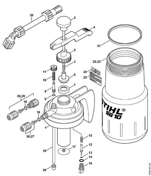 Spritzgeräte (SG) SG 10 Pumpe, Behälter der Marke Stihl