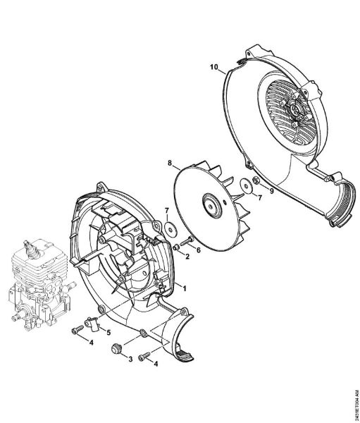 Sprühgeräte (SR) SR 200 Gebläsegehäuse, Gebläserad der Marke Stihl