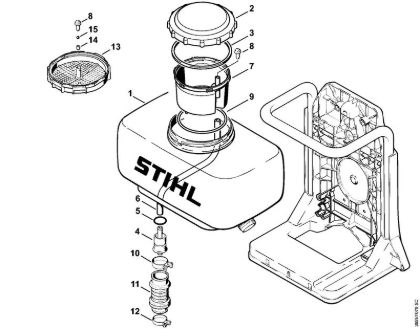 Sprühgeräte (SR) SR 400 Behälter der Marke Stihl