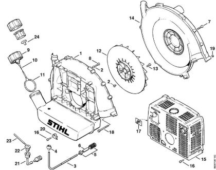 Sprühgeräte (SR) SR 400 Gebläsegehäuse der Marke Stihl