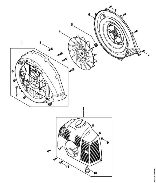 Sprühgeräte (SR) SR 430 Gebläsegehäuse, Haube der Marke Stihl