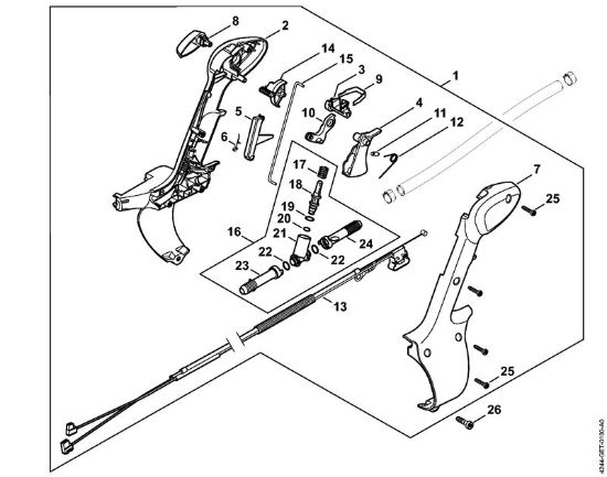 Sprühgeräte (SR) SR 450 Bedienungsgriff der Marke Stihl